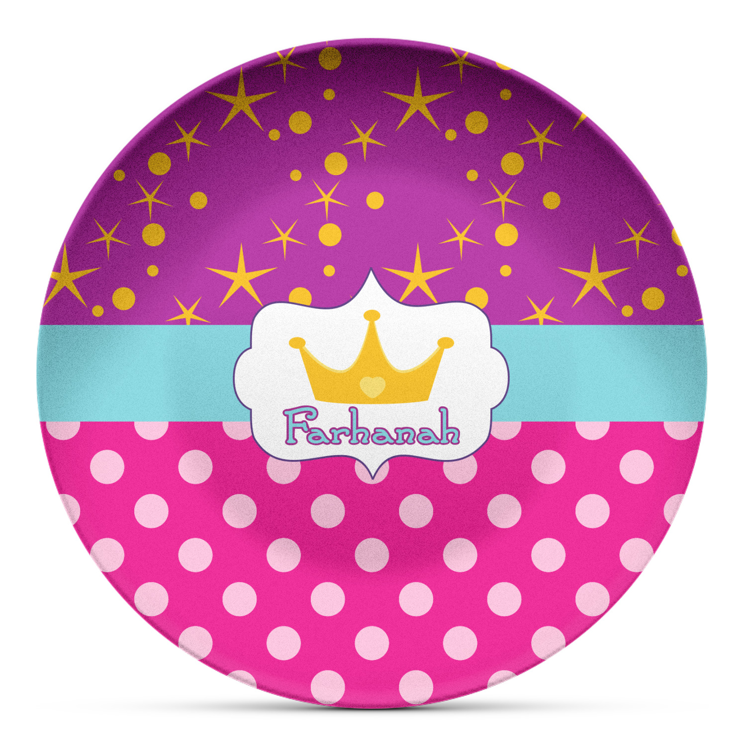 Sparkle & Dots Microwave Safe Plastic Plate Composite Polymer