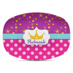 Sparkle & Dots Plastic Platter - Microwave & Oven Safe Composite Polymer (Personalized)