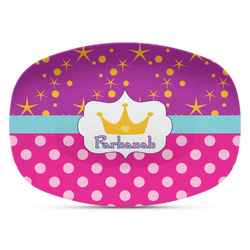 Sparkle & Dots Plastic Platter - Microwave & Oven Safe Composite Polymer (Personalized)