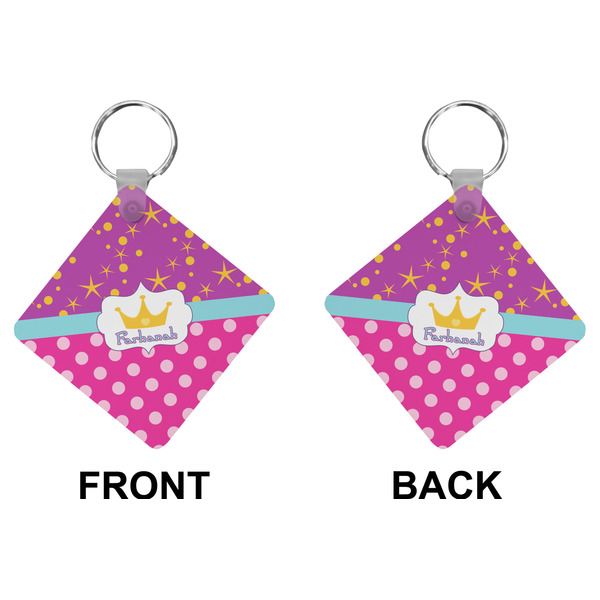 Sparkle & Dots Diamond Keychain (Front + Back)