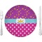 Sparkle & Dots Glass Lunch / Dinner Plate 10" (Personalized)
