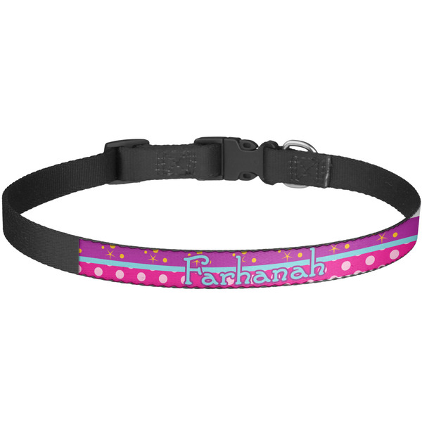 Custom Sparkle & Dots Dog Collar - Large (Personalized)