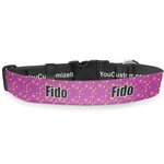 Sparkle & Dots Deluxe Dog Collar - Extra Large (16" to 27") (Personalized)