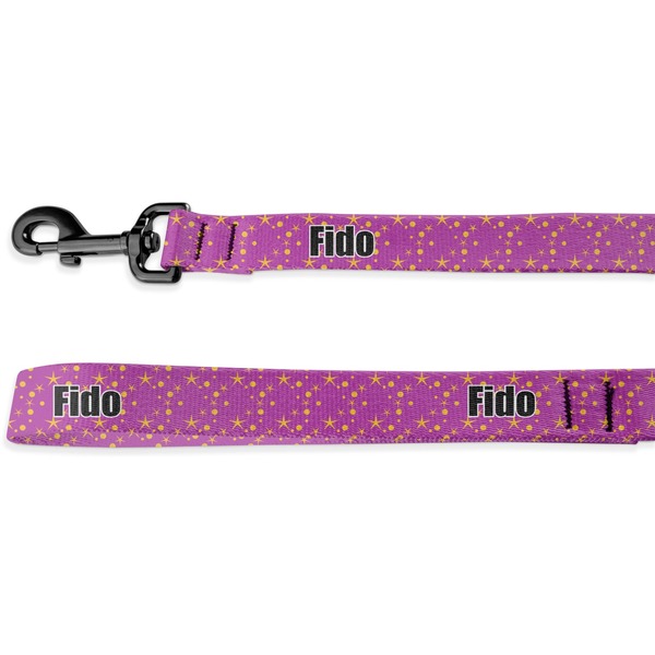 Custom Sparkle & Dots Deluxe Dog Leash - 4 ft (Personalized)