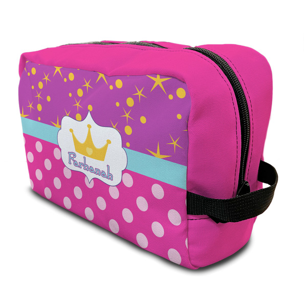 Custom Sparkle & Dots Toiletry Bag / Dopp Kit (Personalized)