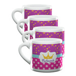 Sparkle & Dots Double Shot Espresso Cups - Set of 4 (Personalized)