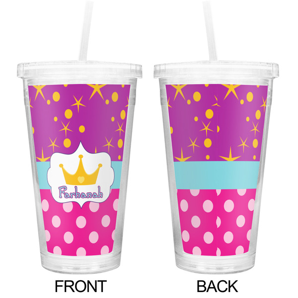 Sparkle & Dots Double Wall Tumbler with Straw - Approval