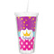 Sparkle & Dots Double Wall Tumbler with Straw (Personalized)