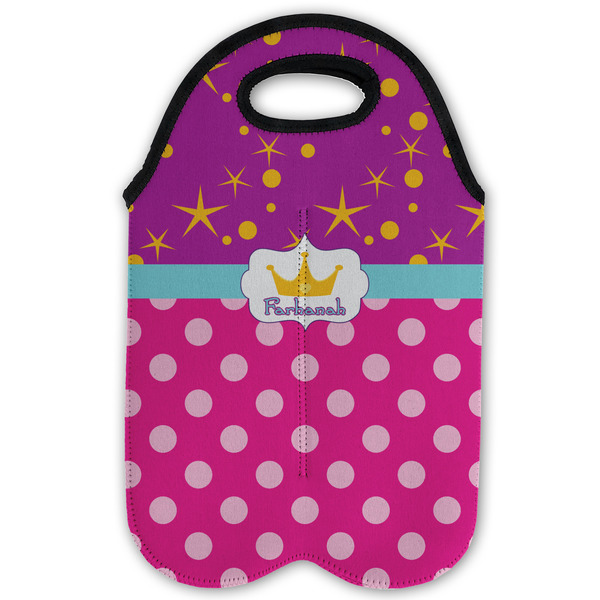 Sparkle & Dots Double Wine Tote - Flat (new)