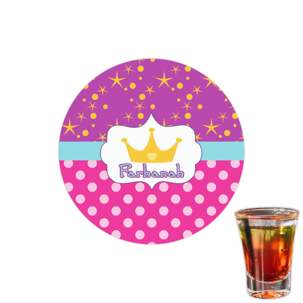 Custom Sparkle & Dots Printed Drink Topper - 1.5" (Personalized)