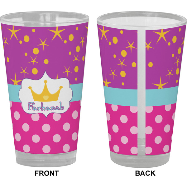 Sparkle & Dots Pint Glass - Full Color - Front & Back Views