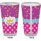 Sparkle & Dots Pint Glass - Full Color - Front & Back Views