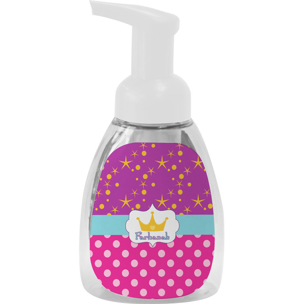Custom Sparkle & Dots Foam Soap Bottle - White (Personalized)