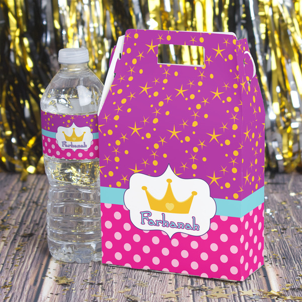 Sparkle & Dots Gable Favor Box - In Context