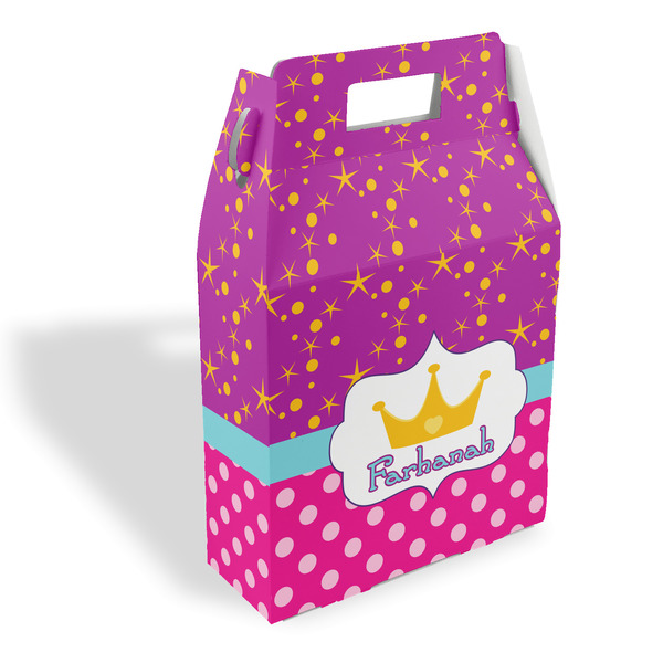 Custom Sparkle & Dots Gable Favor Box (Personalized)
