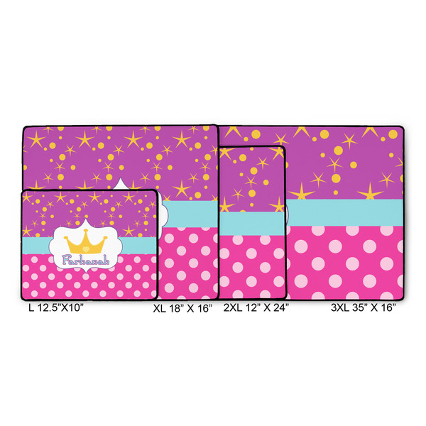 Sparkle & Dots Gaming Mats - SIZE CHART