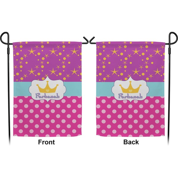 Sparkle & Dots Garden Flag - Double Sided Front and Back