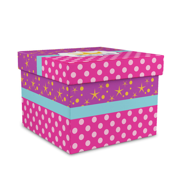 Custom Sparkle & Dots Gift Box with Lid - Canvas Wrapped - Medium (Personalized)