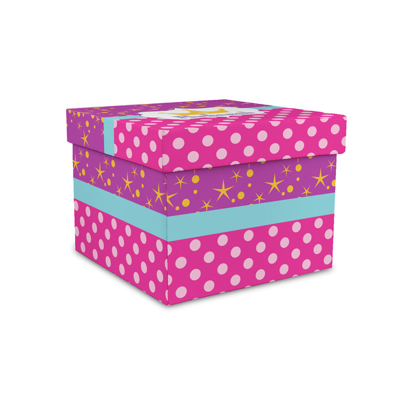 Custom Sparkle & Dots Gift Box with Lid - Canvas Wrapped - Small (Personalized)