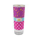Sparkle & Dots 2 oz Shot Glass -  Glass with Gold Rim - Single (Personalized)