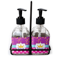 Sparkle & Dots Glass Soap & Lotion Bottle Set (Personalized)