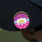 Sparkle & Dots Golf Ball Marker Hat Clip - Gold - On Hat