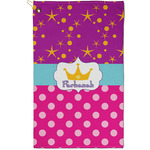 Sparkle & Dots Golf Towel - Poly-Cotton Blend - Small w/ Name or Text
