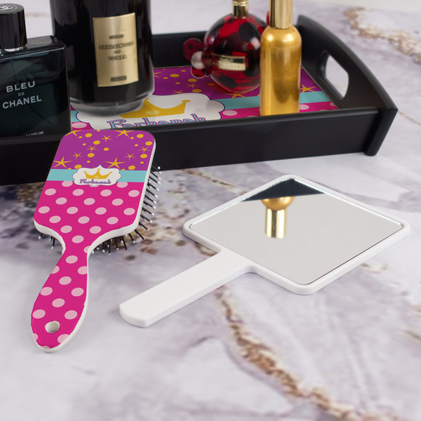 Sparkle & Dots Hair Brush - With Hand Mirror