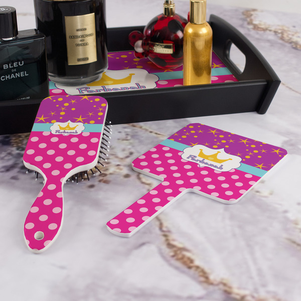Sparkle & Dots Hair Brush and Hand Mirror - Bathroom Scene