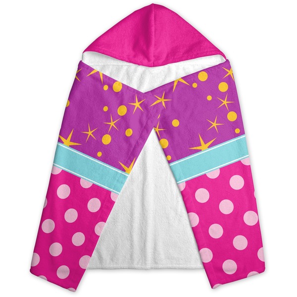 Sparkle & Dots Hooded Towel - Folded