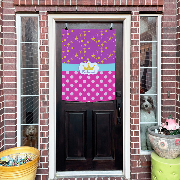 Sparkle & Dots House Flags - Double Sided - (Over the door) LIFESTYLE