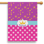 Sparkle & Dots 28" House Flag - Single Sided (Personalized)