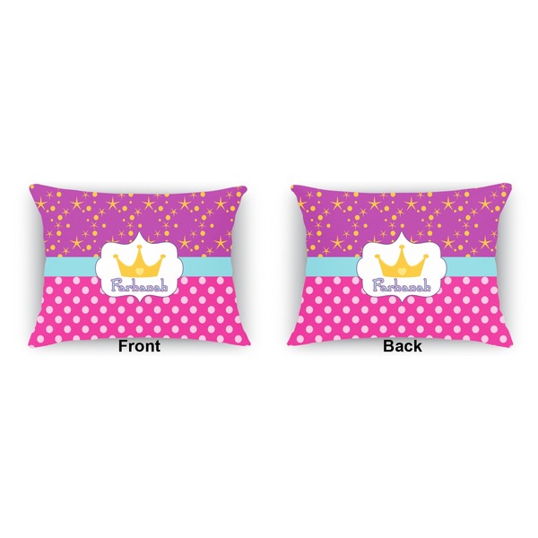 Sparkle & Dots  Indoor Rectangular Burlap Pillow (Front and Back)