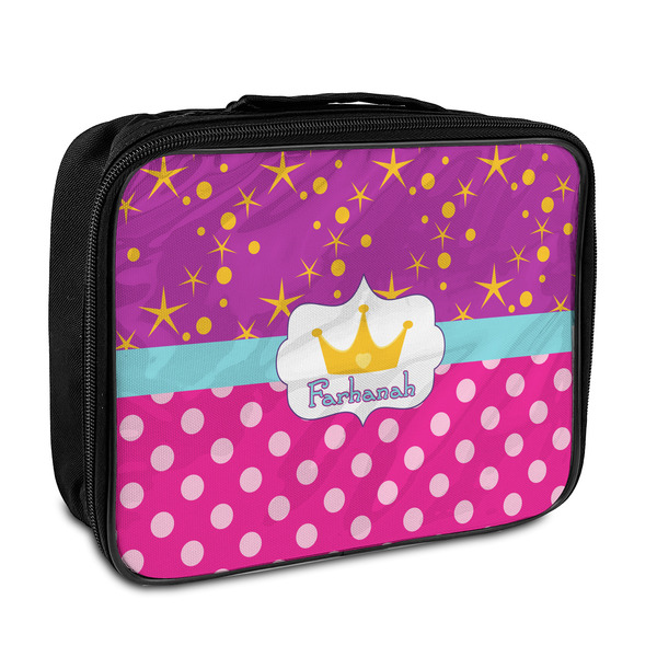 Custom Sparkle & Dots Insulated Lunch Bag w/ Name or Text