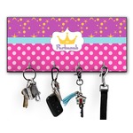 Sparkle & Dots Key Hanger w/ 4 Hooks w/ Graphics and Text