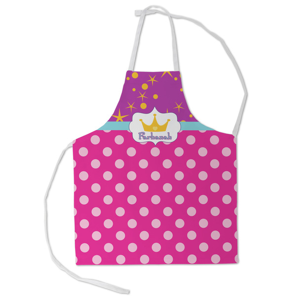 Custom Sparkle & Dots Kid's Apron - Small (Personalized)