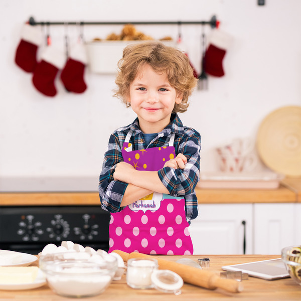 Sparkle & Dots Kid's Aprons - Small - Lifestyle