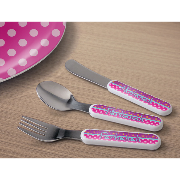Sparkle & Dots Kids Flatware w/ Plate
