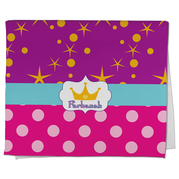 Custom Sparkle & Dots Kitchen Towel - Poly Cotton w/ Name or Text