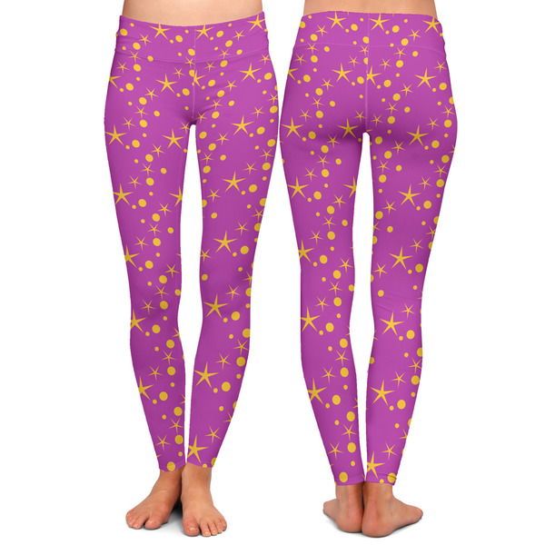 Sparkle & Dots Ladies Leggings - Front and Back