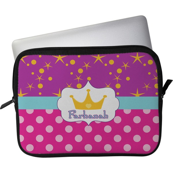 Custom Sparkle & Dots Laptop Sleeve / Case - 13" (Personalized)