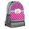 Sparkle & Dots Large Backpack - Gray - Angled View