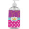 Sparkle & Dots Plastic Soap / Lotion Dispenser (16 oz - Large - White) (Personalized)