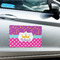 Sparkle & Dots Large Rectangle Car Magnets- In Context