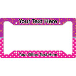 Sparkle & Dots License Plate Frame (Personalized)