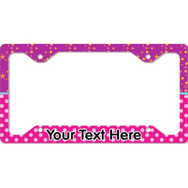 Sparkle & Dots License Plate Frame - Style C
