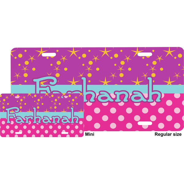 Sparkle & Dots License Plate (Sizes)