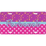 Sparkle & Dots Front License Plate (Personalized)