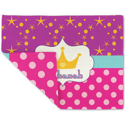 Sparkle & Dots Double-Sided Linen Placemat - Single w/ Name or Text