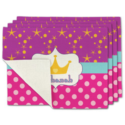 Sparkle & Dots Single-Sided Linen Placemat - Set of 4 w/ Name or Text